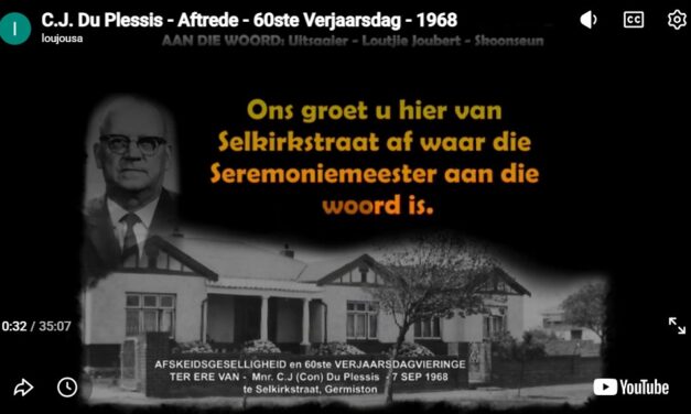 Audio – CJ Du Plessis – Aftrede en 60ste Verjaarsdag