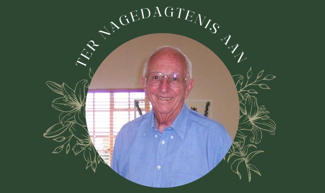 In Memoriam: DE HAAST, Douglas